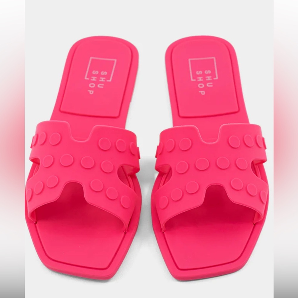Shu Shop Donna Rubber slide size 10 in Hot Pink